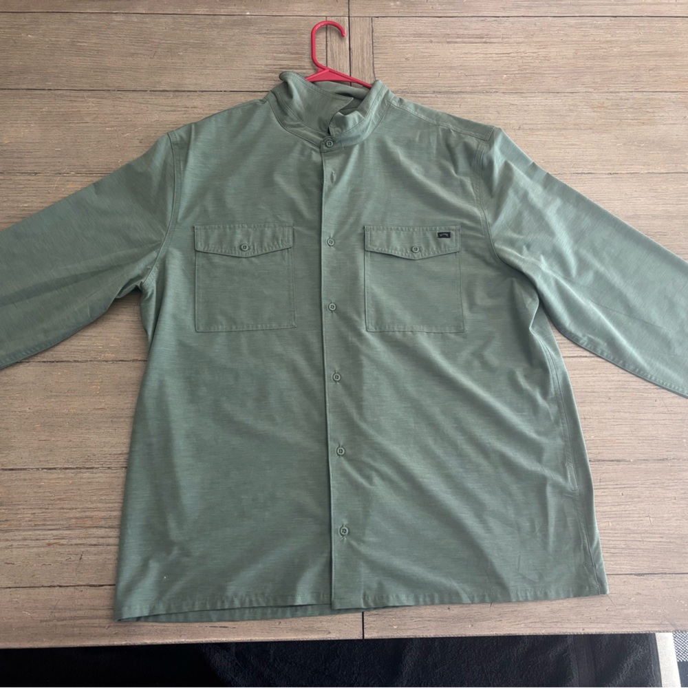 Green Button-Up Shirt